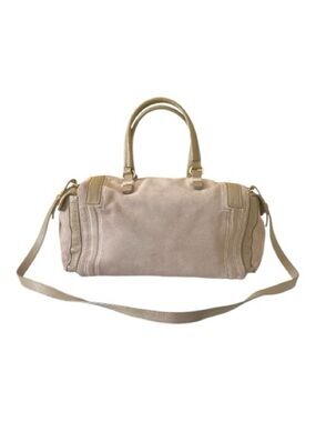 Zenith suede & leather trim  barrel bag small weekender